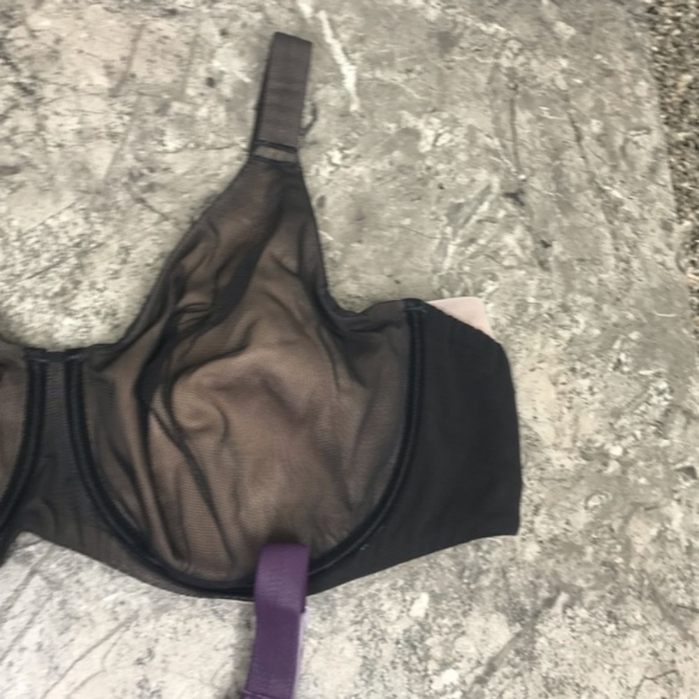 2 Lace Unlined Full Coverage Bra Bundle 38D Purple - Picture 3 of 7